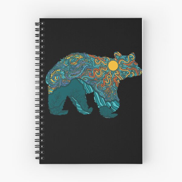 Item preview, Swirling Sun Mountains Bear Silhouette designed and sold by CampK80.