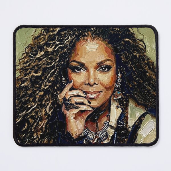 Item preview, The Velvet Rope: Janet Jackson Lush Impasto Portrait designed and sold by Art's Diner.