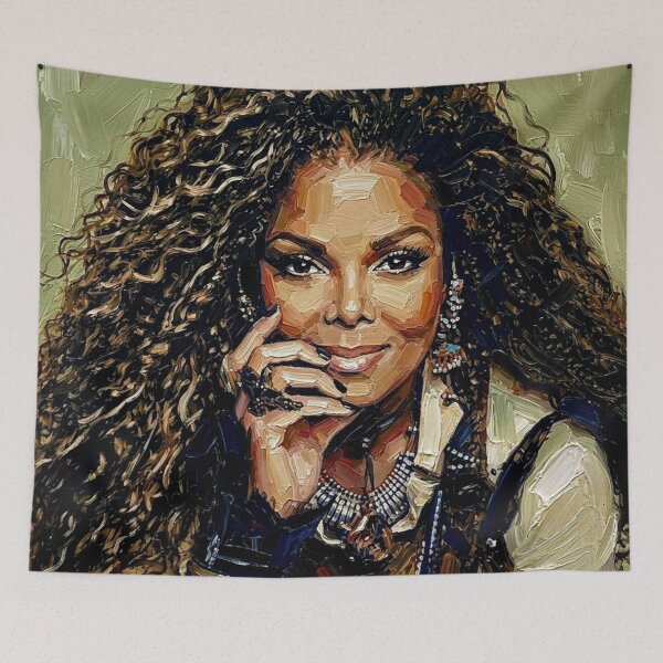 Item preview, The Velvet Rope: Janet Jackson Lush Impasto Portrait designed and sold by Art's Diner.
