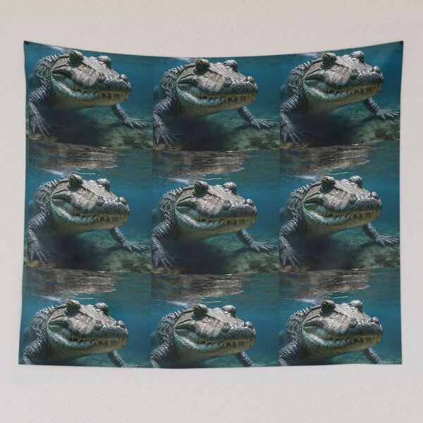 Item preview, "Underwater Watch: The Submerged Australian Crocodile" designed and sold by A-Work-Of-Art.