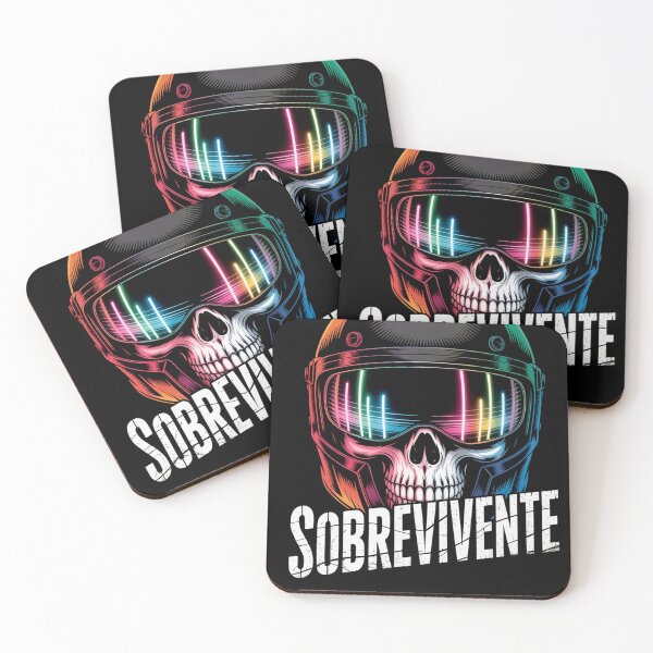 Item preview, Casco de calavera neón de Sobreviviente | Diseño gráfico de superviviente ciberpunk designed and sold by OmniiProspera.