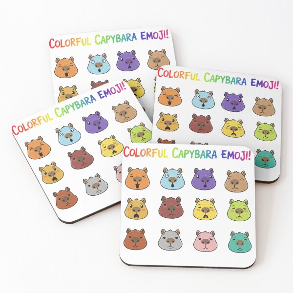 Item preview, Colorful Capybara Emoji designed and sold by ArmPink.