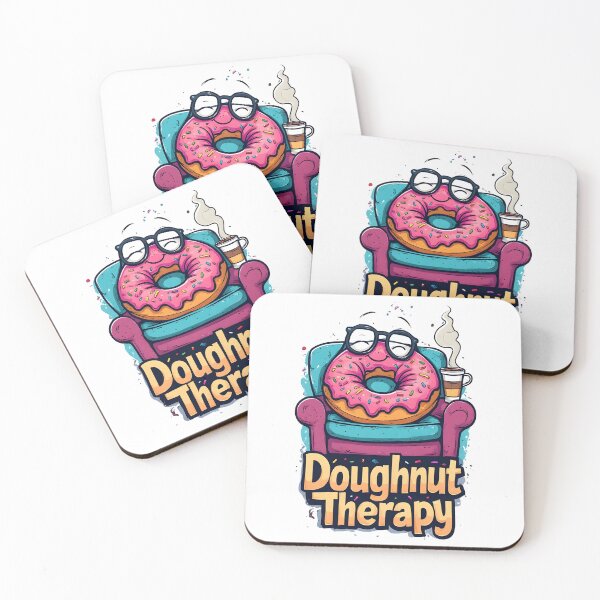 Item preview, Funny Doughnut Therapy – Cute Donut Pun Design designed and sold by owi-art.