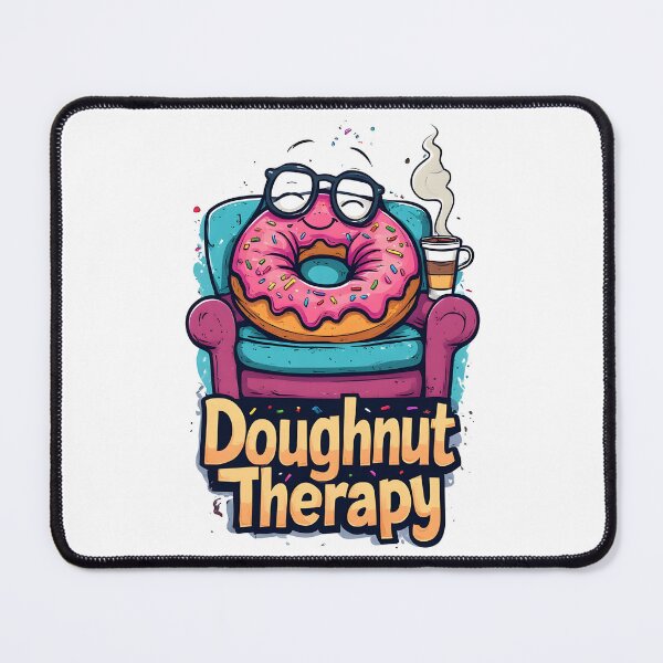 Item preview, Funny Doughnut Therapy – Cute Donut Pun Design designed and sold by owi-art.