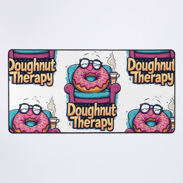 Item preview, Funny Doughnut Therapy – Cute Donut Pun Design designed and sold by owi-art.