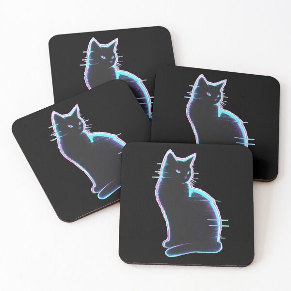 Item preview, Minimal Neon Glitch Cat designed and sold by UrbanView.
