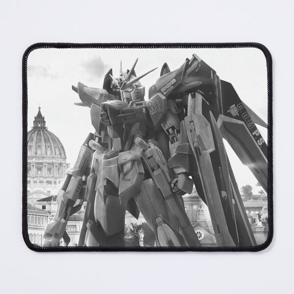Item preview, black white Rising Freedom Gundam seed digital imaging illustration digital art designed and sold by sabartgunpla.