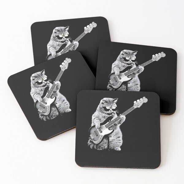 Artikelvorschau, Katze spielt Gitarre – Lustige Gitarrenkatze – Rock entworfen und verkauft von Cheesymatiion.