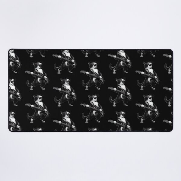 Item preview, Funny Black Cat Playing Guitar Rock And Roll For Lovers designed and sold by Cheesymatiion.