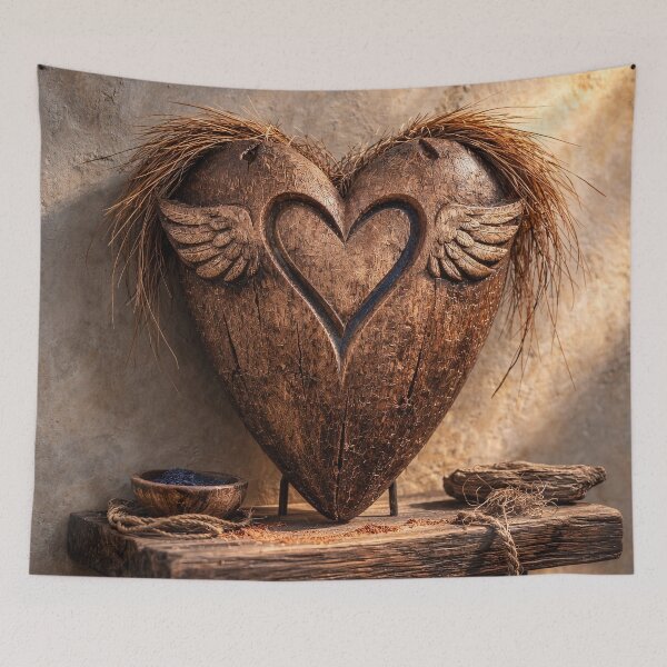 Item preview, Sacred Mercado Heart – Mexican Artisan Winged Love Love designed and sold by ECHOES from the SOUL.