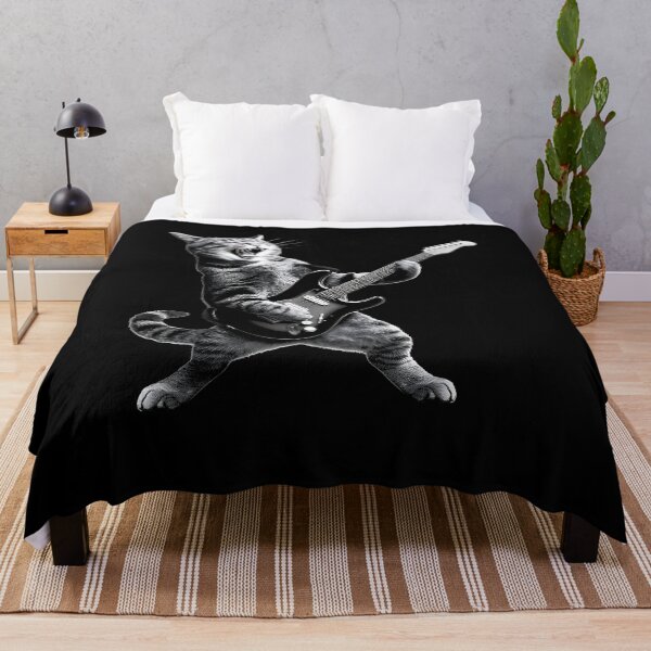 Item preview, Cat Playing Guitar Rock and Roll Rock for Men Women Kid designed and sold by Cheesymatiion.