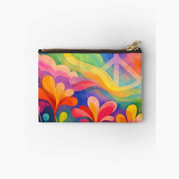 Item preview, Groovy Retro Psychedelic Meadow and Peace Sign designed and sold by Far Out Goods.