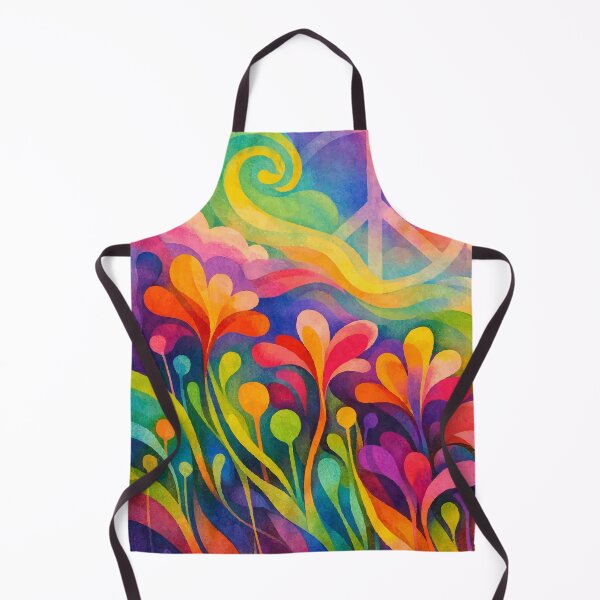 Item preview, Groovy Retro Psychedelic Meadow and Peace Sign designed and sold by Far Out Goods.