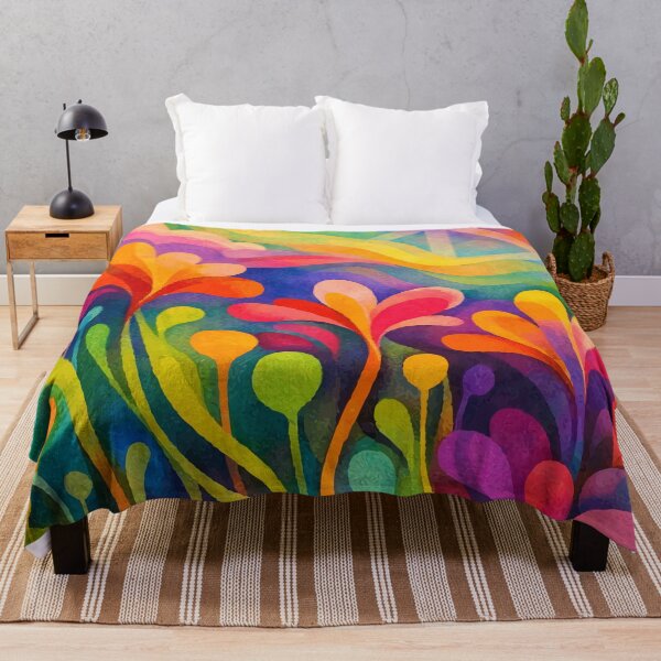 Item preview, Groovy Retro Psychedelic Meadow and Peace Sign designed and sold by Far Out Goods.
