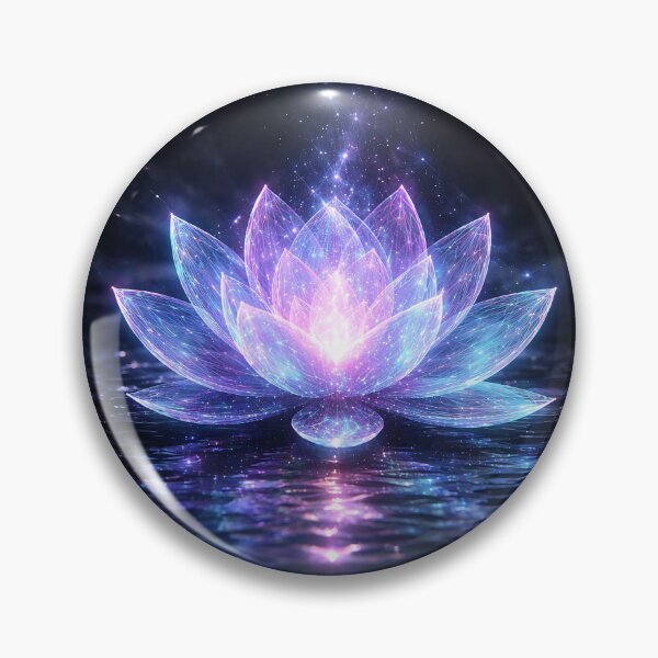 Item preview, Holographic Neural Lotus - AI Inspired Spiritual Tech Art designed and sold by LuxeBuzz.