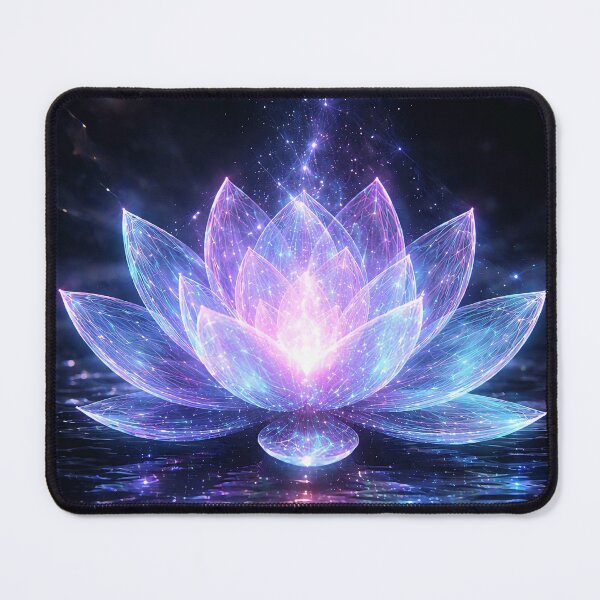 Item preview, Holographic Neural Lotus - AI Inspired Spiritual Tech Art designed and sold by LuxeBuzz.