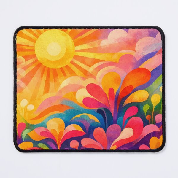 Item preview, Radiant Retro Psychedelic Sun Meadow designed and sold by Far Out Goods.