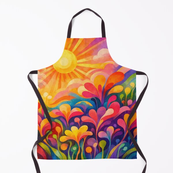 Item preview, Radiant Retro Psychedelic Sun Meadow designed and sold by Far Out Goods.