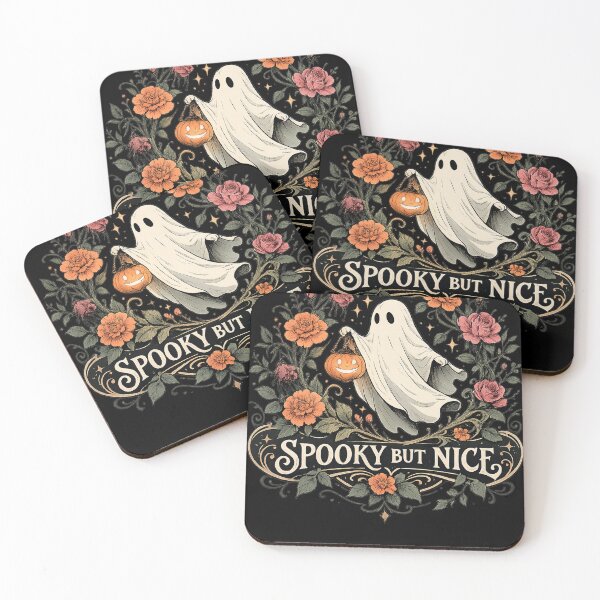 Item preview, Spooky But Nice Ghost Floral Halloween Cute Cottagecore Art designed and sold by UnivStore.