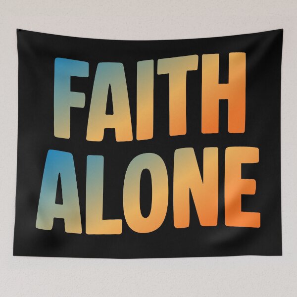 Item preview, Faith Alone – Soli Fide Christian Reformation Typography Design designed and sold by MoriaStore.