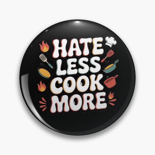 Item preview, Hate Less Cook More Positive Chef Kitchen Humor Quote designed and sold by MagicSD Designs.