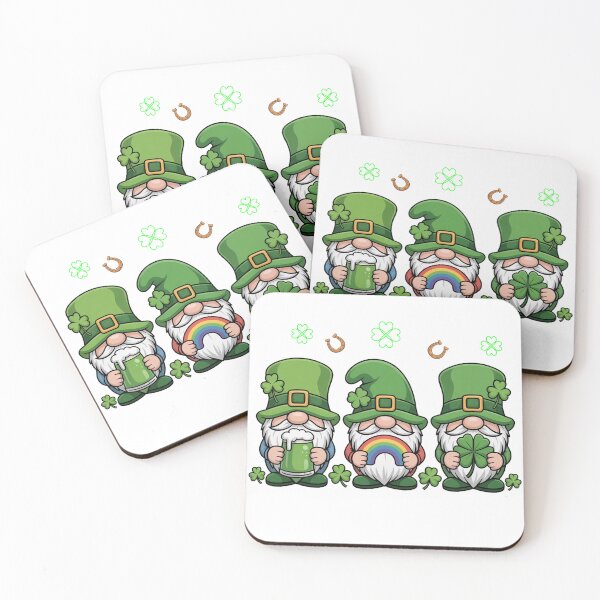 Item preview, Funny St Patrick’s Day Gnomes Beer and Shamrock designed and sold by QuiteOrbit.