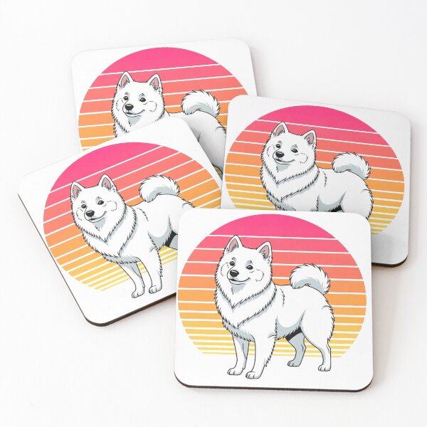 Item preview, American Eskie Dog with Retro Sunset designed and sold by Pollock.
