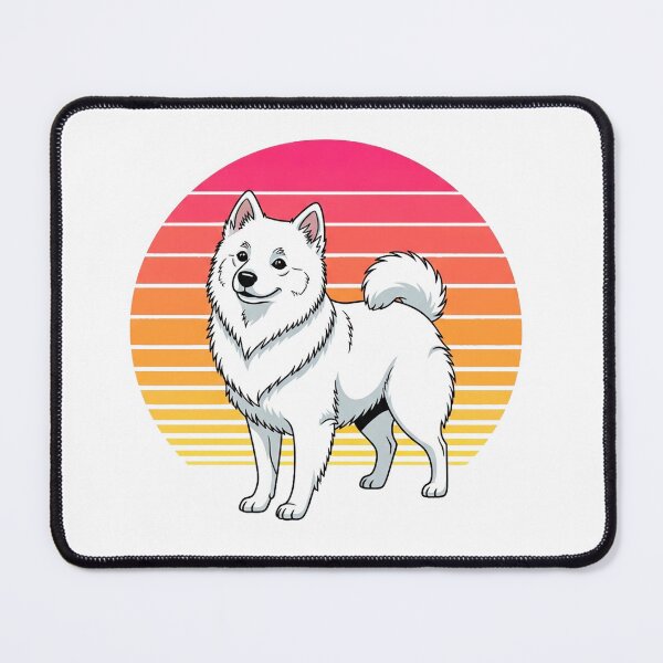 Item preview, American Eskie Dog with Retro Sunset designed and sold by Pollock.