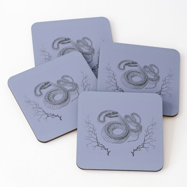 Item preview, Vintage collage - snake skeleton with dead trees designed and sold by Abbelin Rose.