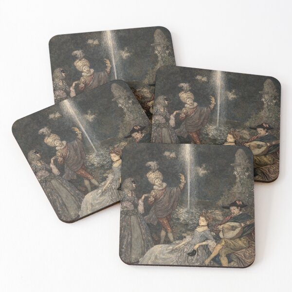 Item preview, Masquerade Vintage Rococo Garden Party Illustration for Historical Costume & Art Lovers designed and sold by RickE.