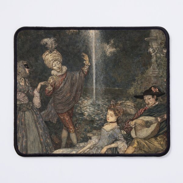 Item preview, Masquerade Vintage Rococo Garden Party Illustration for Historical Costume & Art Lovers designed and sold by RickE.