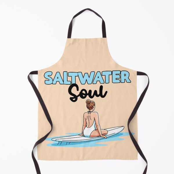 Item preview, Saltwater Soul – Surfer Woman Sitting on Her Board at Sea designed and sold by Sea Gem.