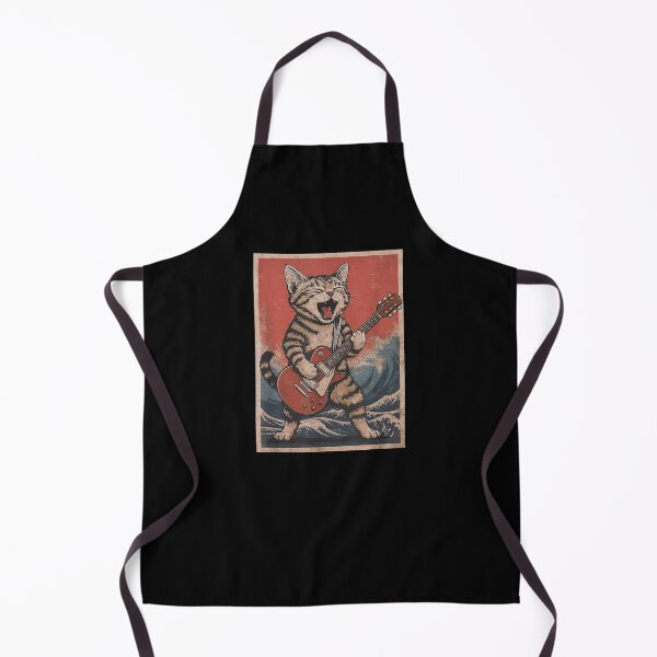Item preview, Cat Playing Guitar Men Women Distressed Rock and Roll designed and sold by Cheesymatiion.
