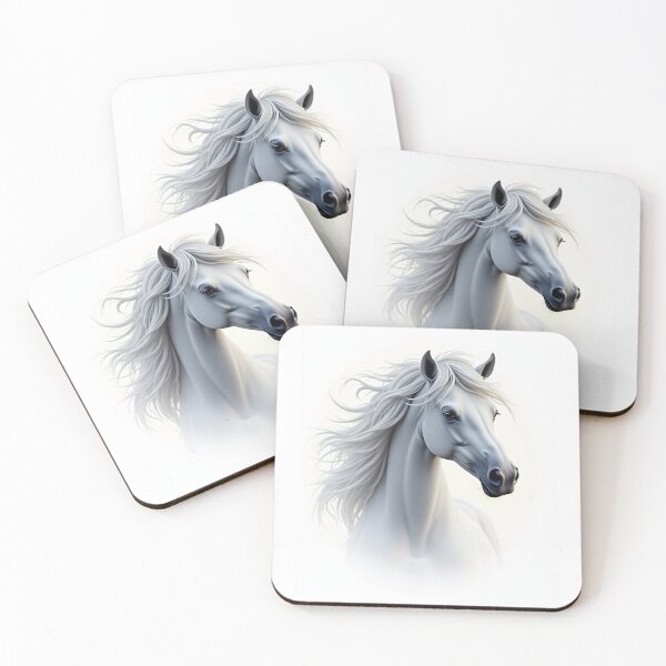 Item preview, White Grey Horse Head | Elegant Equestrian Horse Design designed and sold by Debbie Schulte.