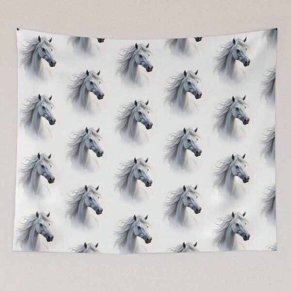Item preview, White Grey Horse Head | Elegant Equestrian Horse Design designed and sold by Debbie Schulte.