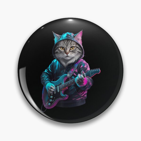 Item preview, Cat Playing Guitar Rock and Roll Rock for Men Women Kid designed and sold by Cheesymatiion.