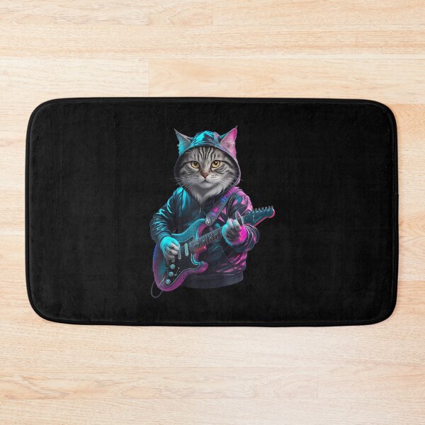 Item preview, Cat Playing Guitar Rock and Roll Rock for Men Women Kid designed and sold by Cheesymatiion.