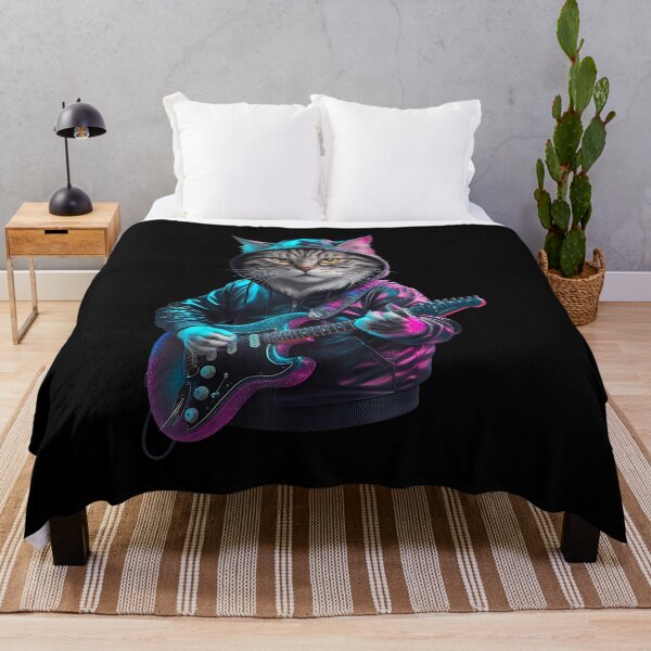 Item preview, Cat Playing Guitar Rock and Roll Rock for Men Women Kid designed and sold by Cheesymatiion.