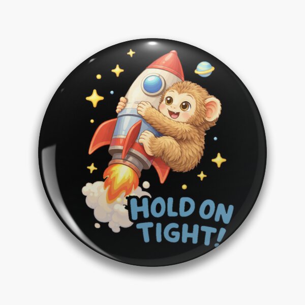 Item preview, Hold On Tight Cute Monkey Encouragement designed and sold by PunchDrop.
