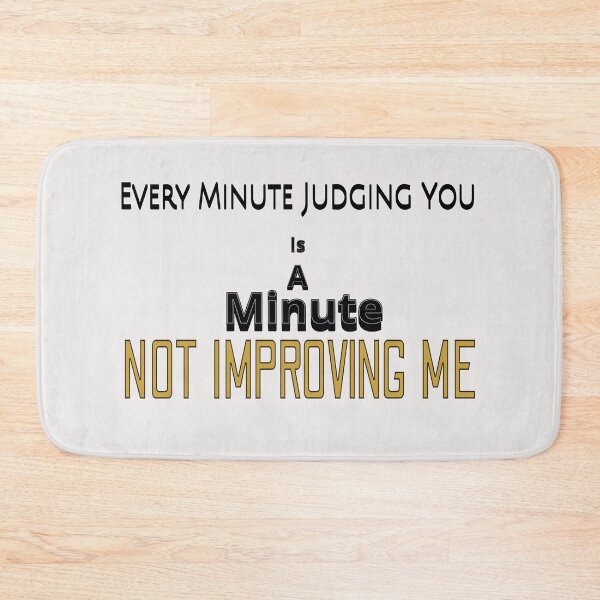 Item preview, Not Judging versus Improving me- white T-shirt designed and sold by Renegade Verbiage.