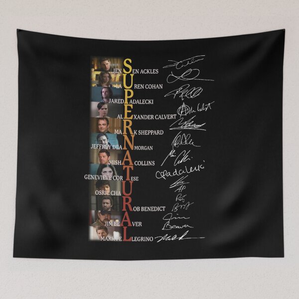 Item preview, Supernatural Full Cast Signed Movie Film Tv Series Gift Mens Womens 90S Tees Classic designed and sold by mrLanka.