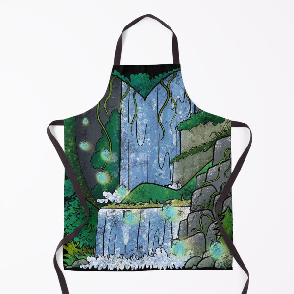 Item preview, Magical Waterfall Fantasy - Glowing Green Forest Cascade designed and sold by TheArtOfTreble.