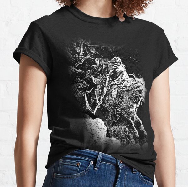 DEATH. Death on the Pale Horse. Revelation, Revenge, Gustave Dore. 1865. Revelations, Seven Seals. Classic T-Shirt