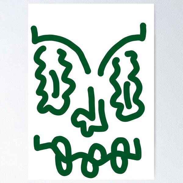 Item preview, Emerald Mind – Abstract Brain Inspired Line Art Face designed and sold by felipemaldonadoart.