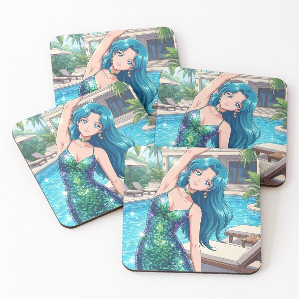 Item preview, Michiru Stretching at the Resort designed and sold by Solace Sparkles.