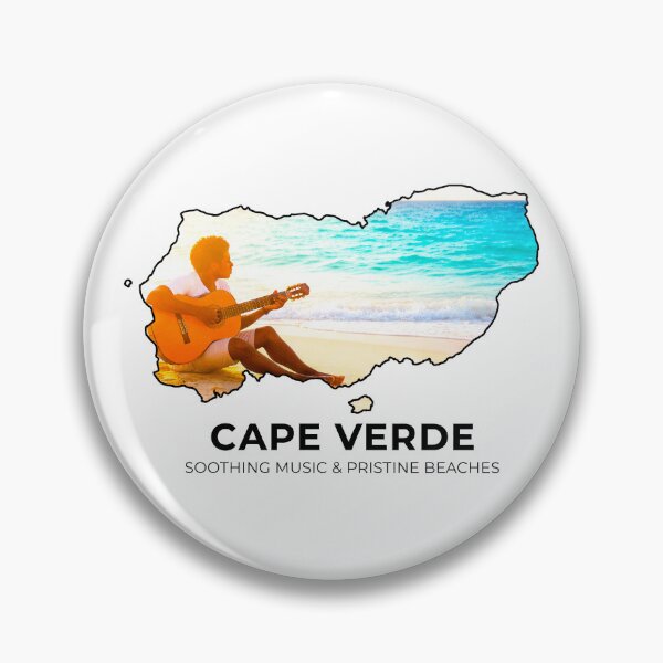 Item preview, Cape Verde Map Soothing Music and Pristine Beaches Art designed and sold by AbulailArt.