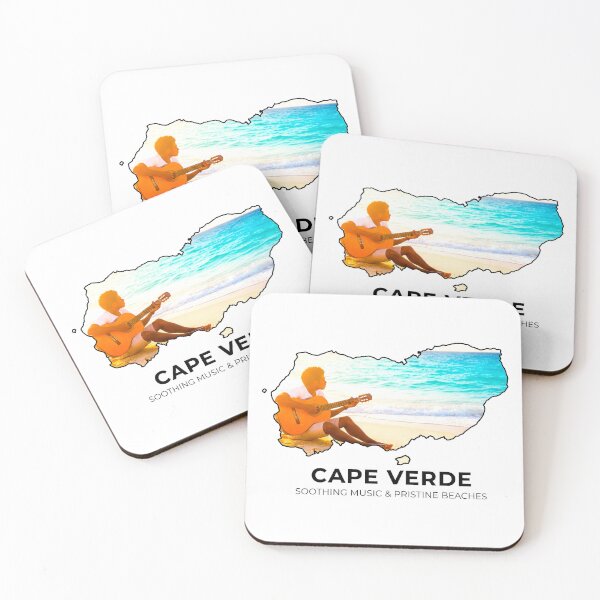 Item preview, Cape Verde Map Soothing Music and Pristine Beaches Art designed and sold by AbulailArt.