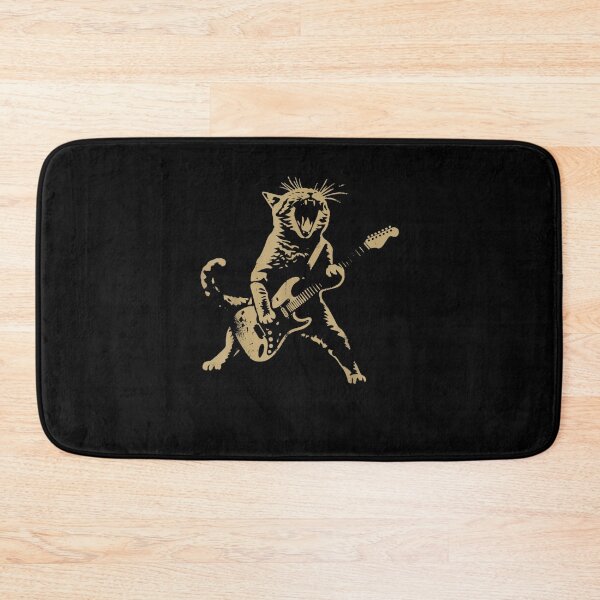 Item preview, Cat Playing Guitar Star Rock and Roll Men Women Kids designed and sold by Cheesymatiion.
