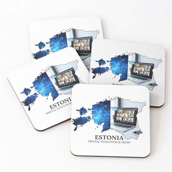 Item preview, Estonia Map Digital Evolution and Skype Innovation Art designed and sold by AbulailArt.