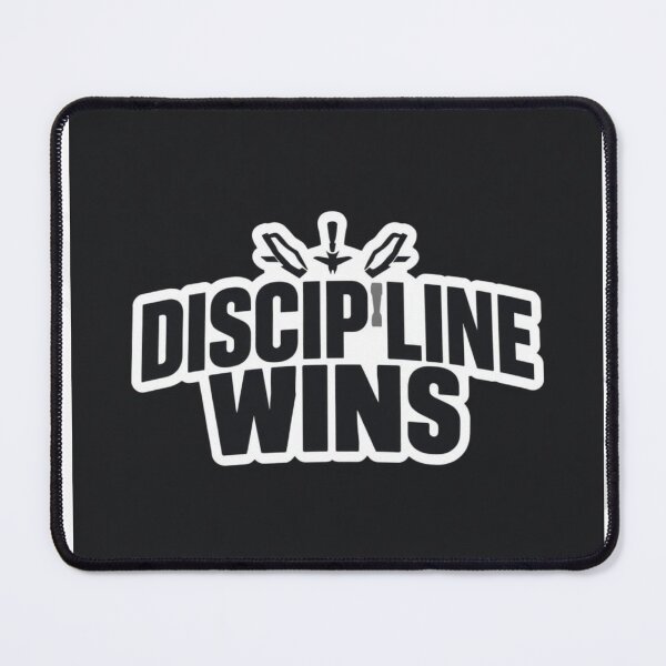 Item preview, Discipline Wins Sticker – Athlete Motivation Gym Quote designed and sold by Femwealth.